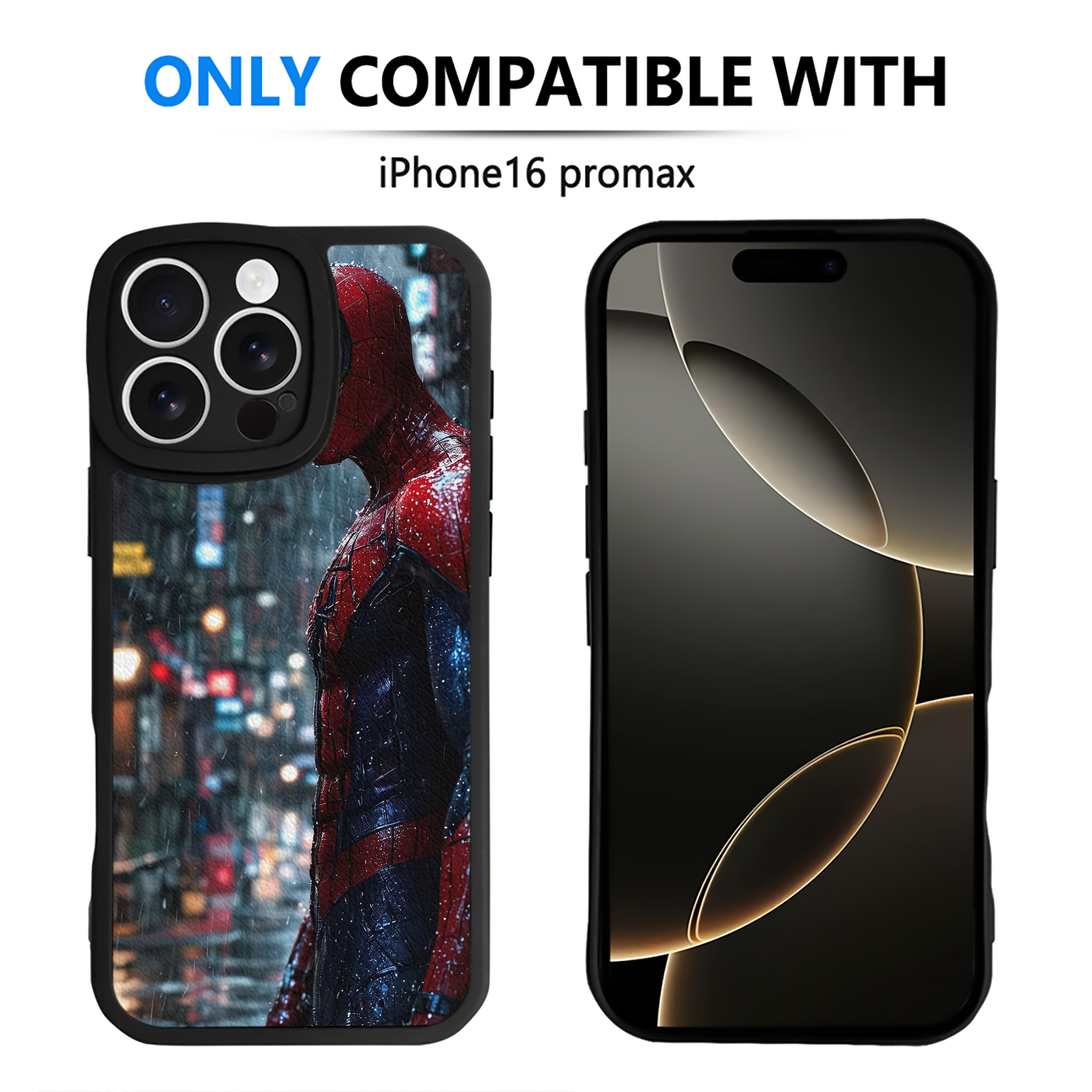 Spider Man スパイダーマン 【iPhone 16シリーズ対応】シリコンスマホケース（レザー調） 材質：シリコン